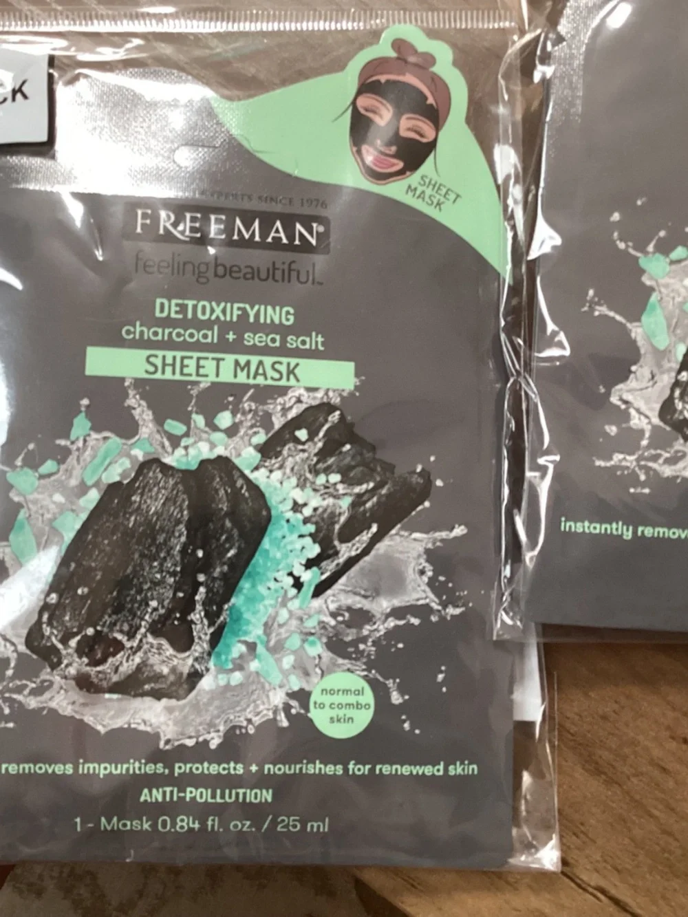 Freeman Feeling Beautiful Detoxifying Charcoal Sea Salt Sheet Masks Bundle